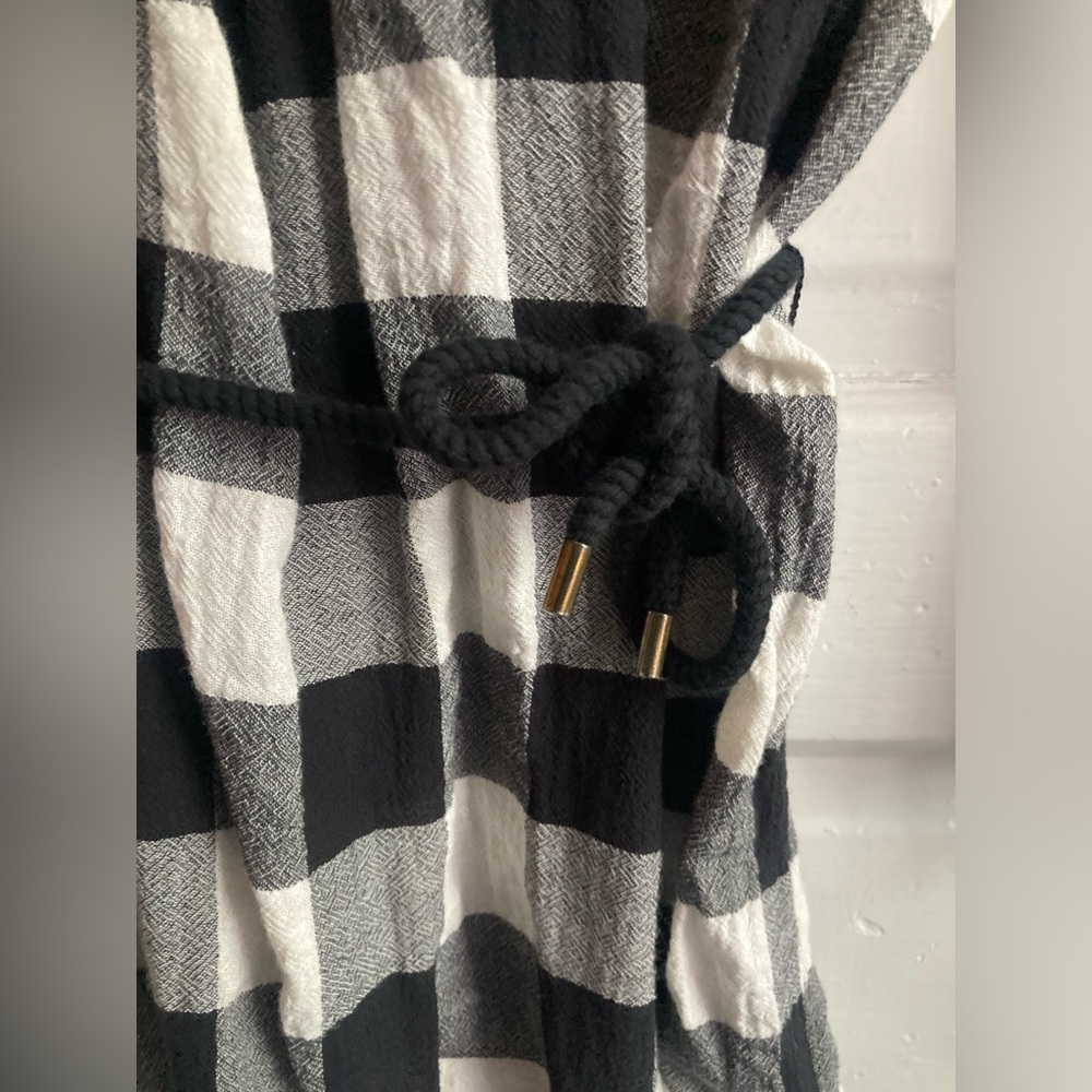 Zara Basic Black And White Button Mini Dress Tuni… - image 2